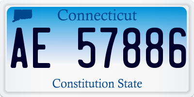 CT license plate AE57886