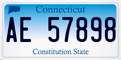 CT license plate AE57898