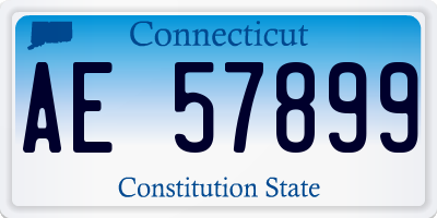 CT license plate AE57899