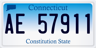 CT license plate AE57911