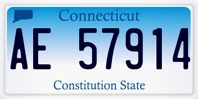 CT license plate AE57914