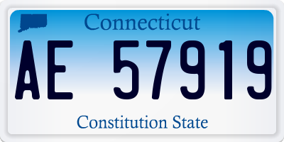 CT license plate AE57919
