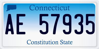 CT license plate AE57935