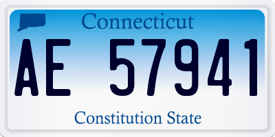 CT license plate AE57941
