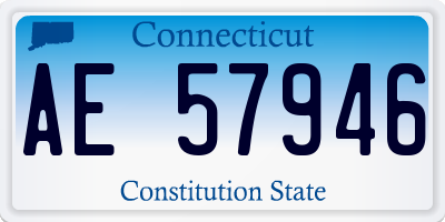 CT license plate AE57946