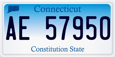 CT license plate AE57950