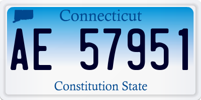 CT license plate AE57951
