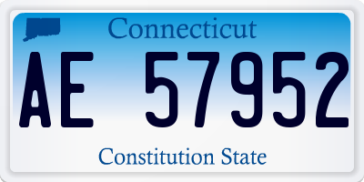 CT license plate AE57952