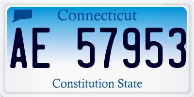 CT license plate AE57953