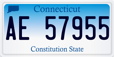 CT license plate AE57955