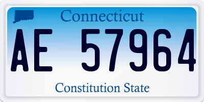 CT license plate AE57964