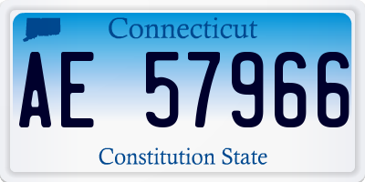 CT license plate AE57966