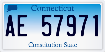 CT license plate AE57971