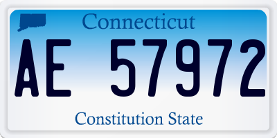 CT license plate AE57972