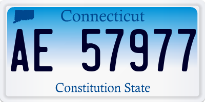 CT license plate AE57977