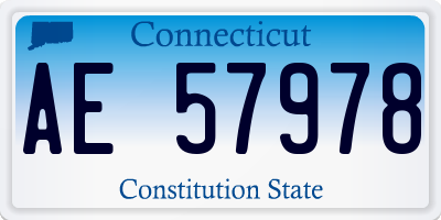 CT license plate AE57978