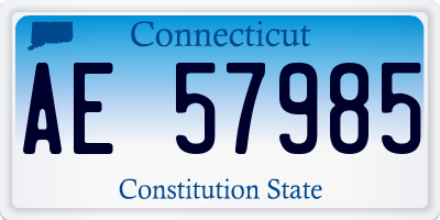 CT license plate AE57985