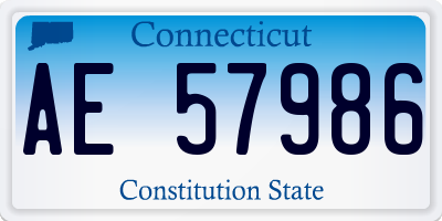 CT license plate AE57986