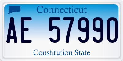 CT license plate AE57990