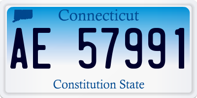 CT license plate AE57991