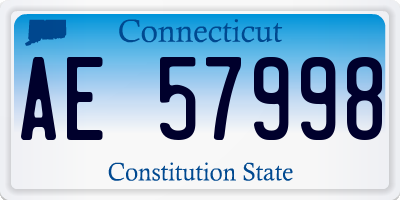 CT license plate AE57998