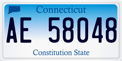 CT license plate AE58048