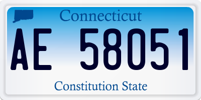 CT license plate AE58051