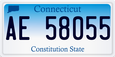CT license plate AE58055