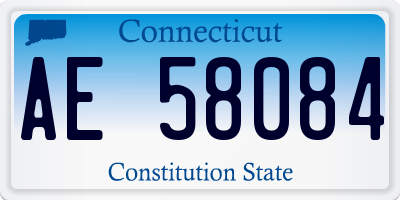 CT license plate AE58084