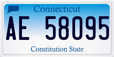 CT license plate AE58095