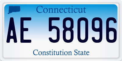 CT license plate AE58096