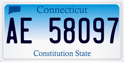 CT license plate AE58097