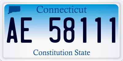 CT license plate AE58111