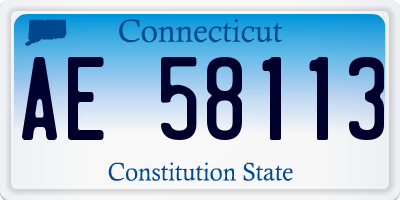 CT license plate AE58113