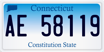 CT license plate AE58119