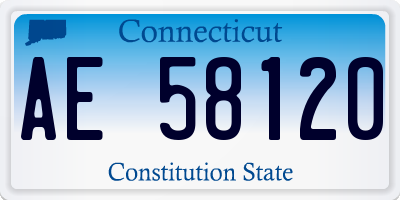 CT license plate AE58120