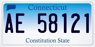 CT license plate AE58121