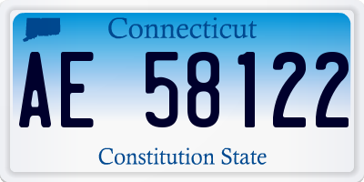 CT license plate AE58122