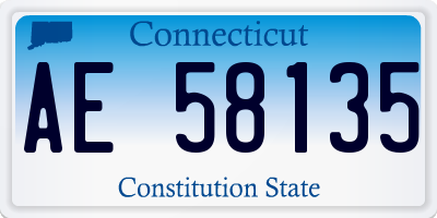 CT license plate AE58135