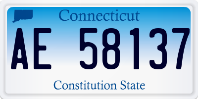 CT license plate AE58137
