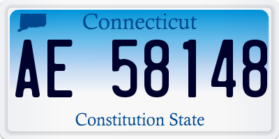CT license plate AE58148