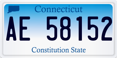 CT license plate AE58152