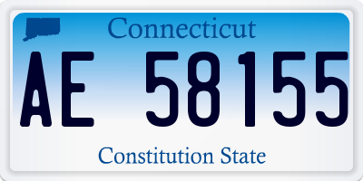 CT license plate AE58155