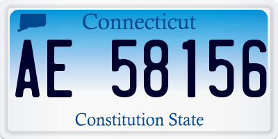 CT license plate AE58156