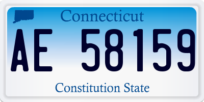 CT license plate AE58159