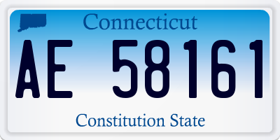 CT license plate AE58161