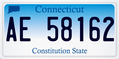 CT license plate AE58162