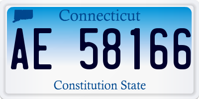 CT license plate AE58166