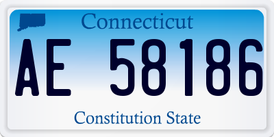 CT license plate AE58186