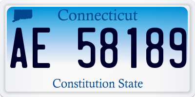 CT license plate AE58189
